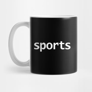 Sports Minimal Typography White Text Mug